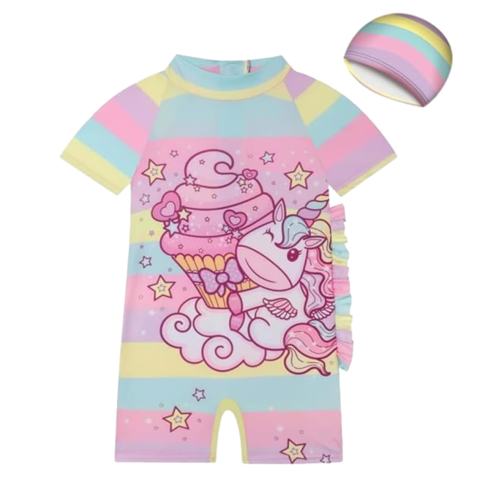 PALAY Girls Swimsuit One Piece Cartoon Unicorn Swimsuit Set with Swim Cap Girls Swimsuit for 6-8 Years Girls Swimwear for Swimming Pool, Beach Tour Swimwear Beachwear for Girls, XL PALAY Girls Swimsuit One Piece Cartoon Unicorn Swimsuit Set with Swim Cap Girls Swimsuit for 6-8 Years Girls Swimwear for Swimming Pool, Beach Tour Swimwear Beachwear for Girls, XL